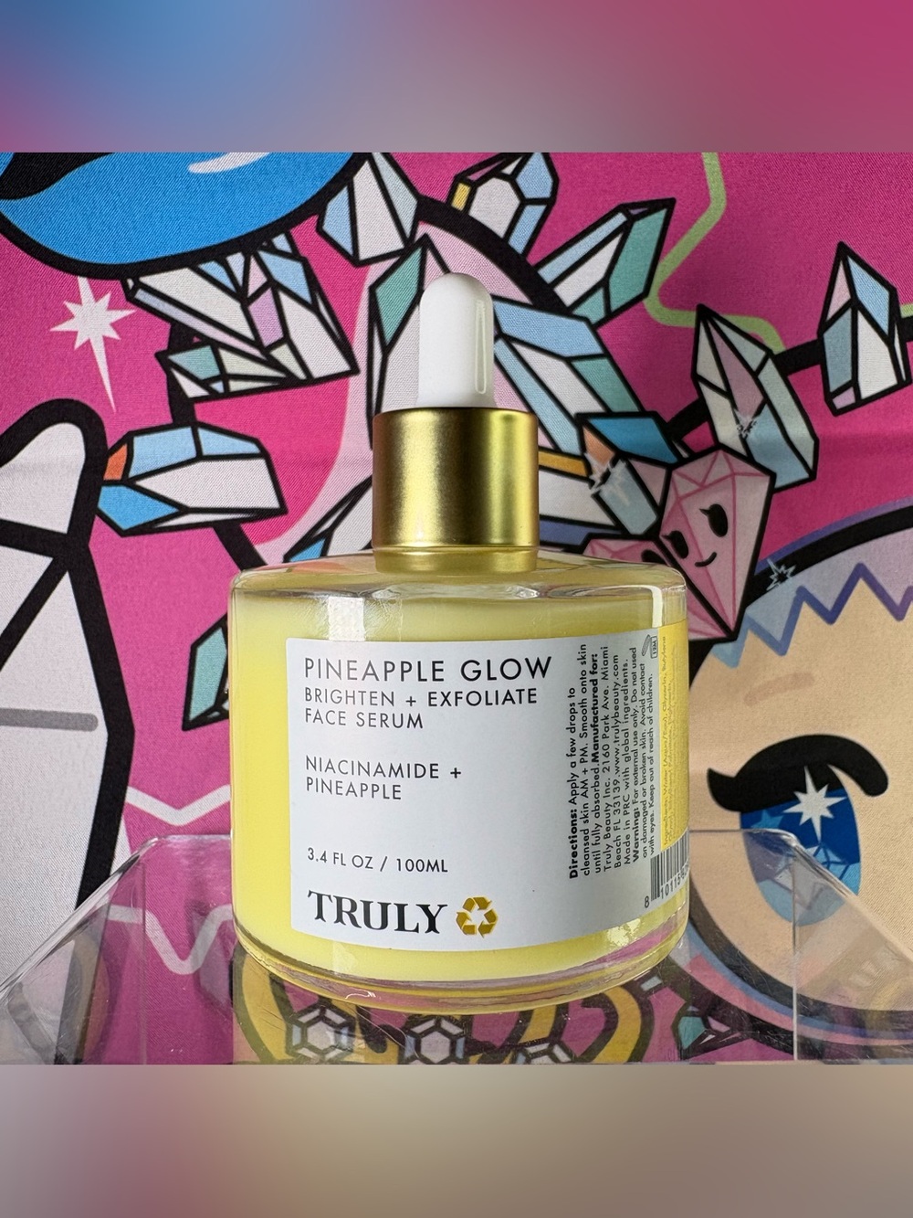 TRULY Pineapple Glow Brighten + Exfoliate Face Serum 3.4fl oz